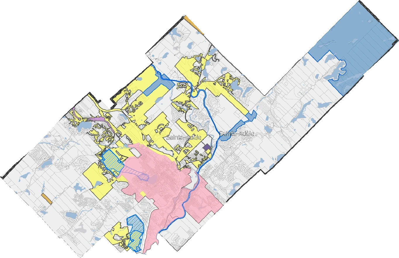 Affectations du territoire de Sainte-Adèle